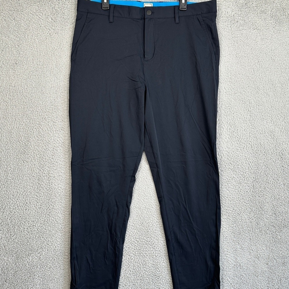 Swet Tailor Pants Mens 38X32 Black Performance Chino Golf Tech Stretch Straight